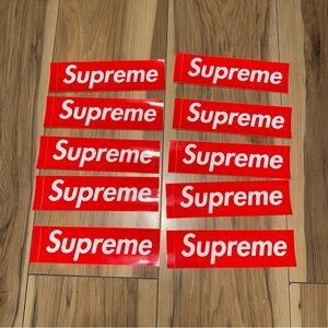 Supreme Box Logo Sticker Red Lot of 10 New Thick Sticker Skater Street Punk Core
